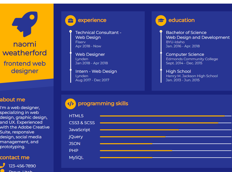 Colored Resume 